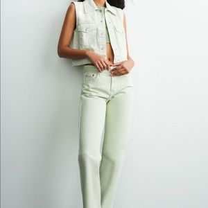 Zara Solid Color Denim Vest